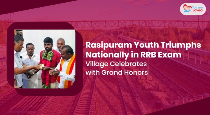 Rasipuram Youth Triumphs Nationally in RRB Exam – Village Celebrates with Grand Honors